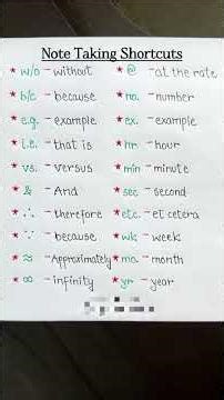 🔥 Master Note-Taking Shortcuts Like a Pro! 🧠✍️