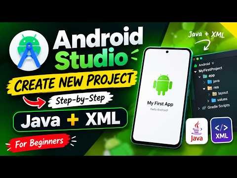 Android Studio Tutorial for Beginners | Create Your First Java + XML Project (2026)