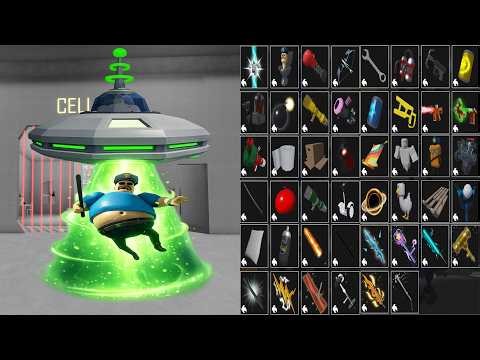 BARRY'S PRISON RUN! (OBBY) Alien Base Hard Ufo Boss Battle All Items & Morphs Unlocked: Pizza, Alien