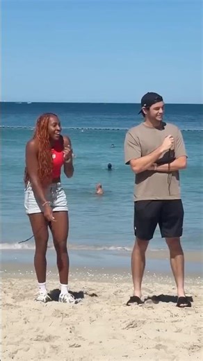 Coco Gauff & Taylor Fritz Hit Perth Beaches 🌊🇦🇺 | United Cup 2026 #tennis #shorts
