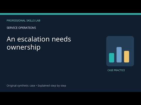 Service operations: An escalation needs ownership