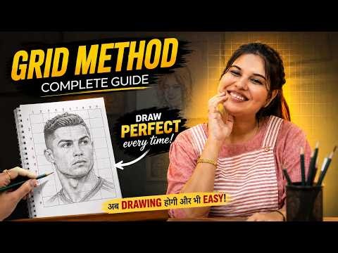 How to Draw a Perfect Portrait (Easy Grid Method) 😍 | Artist Shikha Sharma