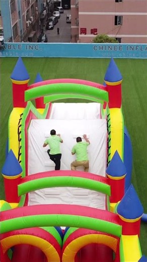 This inflatable obstacle course was so much fun! #awesome #inflatable #obstaclecourse