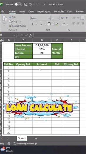Excel Hack: Laon Calculation in 45s😲