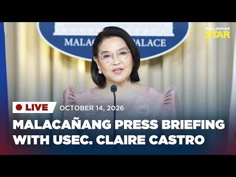 LIVESTREAM: Malacañang Press Briefing (October 14, 2026)
