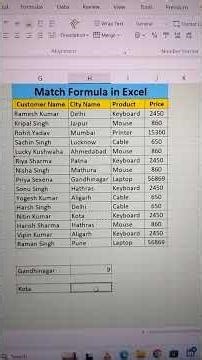 Match formula in excel #matchformula #computerlife #excelformula #short #exceltipsandtricks