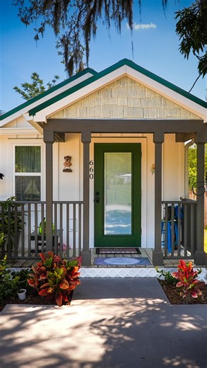 Peggy’s cozy tiny house on foundation allows her to age in place, affordably, in a home that can support her changing needs. ❤️ 🛠️ built by Cornerstone Tiny Homes 👉 Watch the full tiny cottage tour on our Tiny House Expedition YT channel—link in bio! #tinyhouse #smallspaceliving #tinyhome #simpleliving | Tiny House Expedition