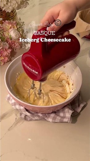 Trending Basque Iceberg Cheesecake🧡 #recipe #cheesecake #homemade #easy #shorts