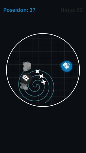 Ninja vs Poseidon: Teleport & Shurikens vs Giant Whirlpools! 🥷🌊 #autobattler
