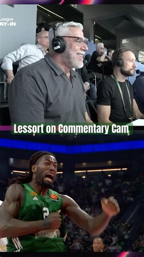 Lessort out here making our commentators nearly speechless 😅 #euroleague #basketball