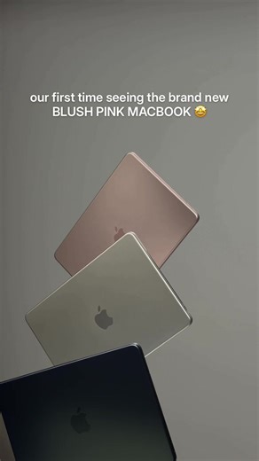 our reaction to seeing the brand new pink macbook neo!! OH MY GOSH 💗😭🎀 #macneo #pinkmacbook #macbookneo