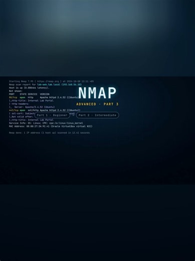 Nmap For Hackers Part 3 Advanced Commands And Techniques #hackers