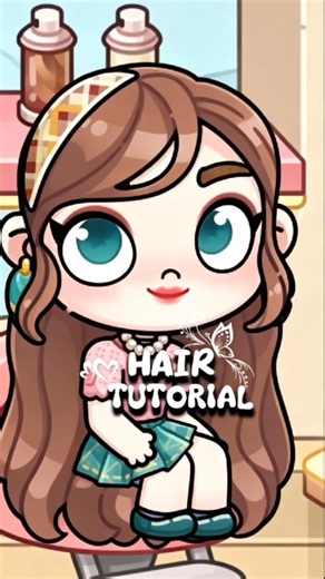 ˚˚⊹ᰔ |Wavy Hair Tutorial | Soft Girl Aesthetic Style #avatarworld #shorts #tutorial #hairstyle