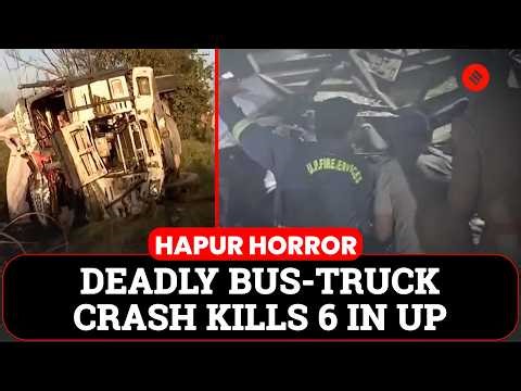 Hapur Road Accident: Wedding Trip Turns DEADLY As Horrific Bus Crash In UP's Hapur Kills 6