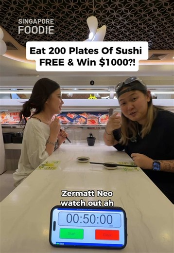 Sushi Express Big Eater Challenge! Team up with 1 friend and finish 200 plates and your entire meal is FREE! 👉🏻 40 plates — 20% OFF 👉🏻 80 plates — 40% OFF 👉🏻 120 plates — 60% OFF 👉🏻 200 plates — FREE MEAL! 🔥 📍 Check out @sushiexpresssg for more details.