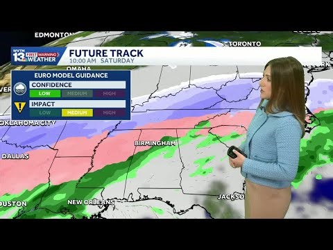 Tracking chance of rain, snow, and ice in the Alabama weather forecast during cold January days