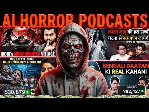 Create AI Horror Podcast Channel in 2026. No Camera, No Studio, No Voice.