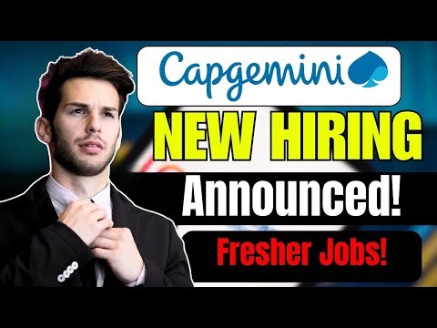 Capgemini New Hiring Announced ! OFF Campus Drive For 2026, 2025, 2024 Batch | Fresher Jobs