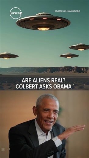 Colbert asks Obama if aliens are real