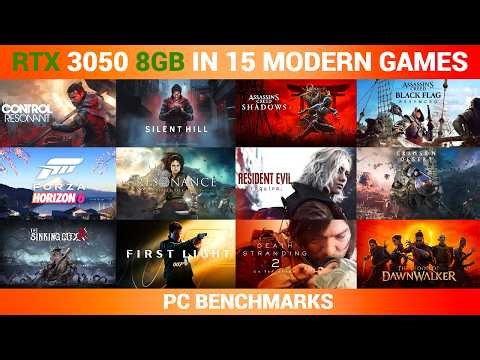 RTX 3050 8GB Tested in 15 Modern Games – DLSS ON | 1080P Gaming Benchmark