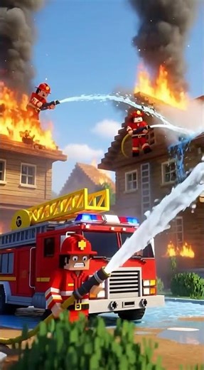 I Became a Firefighter in Minecraft 🔥 | Massive Fire and Rescue Mission