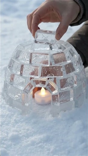 Miniature Igloo House DIY ❄️ Tiny Snow Home #shorts #miniature #diy #igloo #miniaturehouse #crafts