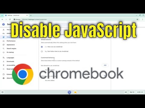 How To Disable JavaScript on Chromebook [Guide]