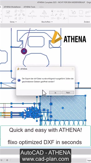 AutoCAD ATHENA flixo optimized DXF #construction #autocad #drawing #tutorial #athena #2d #dxf #flixo