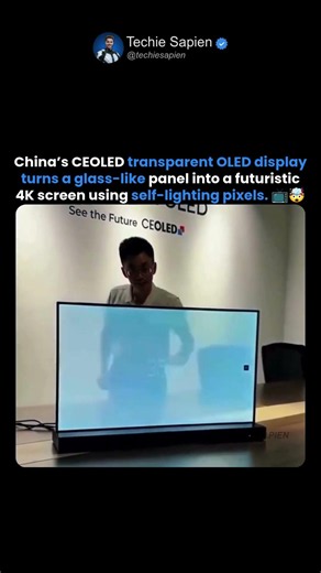 China’s Transparent OLED TV Looks Like Real Glass 🤯📺