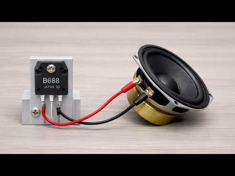 DIY Powerful Ultra Bass Amplifier ONLY 1 Transistor B688 , Class A , Simple Circuit