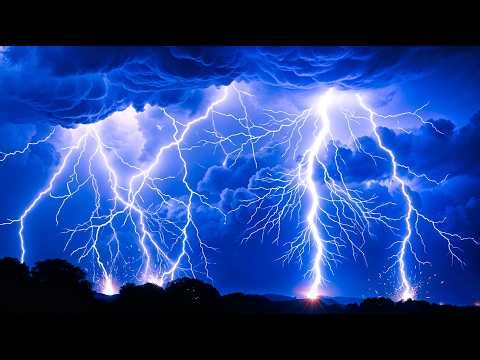 Heavy Thunderstorm Night with Powerful Rain & Thunder,Lightning, Howling Wind｜Best Natural Storm#3