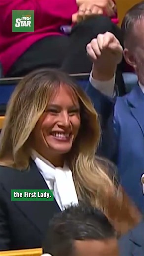 Melania Trump melts as Donald Trump praises her at UN speech