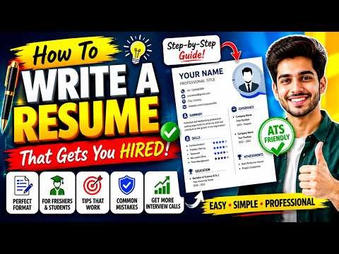 📝💼 How to Write a Resume (CV) That Gets You Hired Fast! 🚀 | Resume Writing Tips for Beginners
