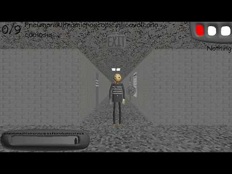 Baldi's Basics Pneumonoultramicroscopicsilicovolcanoconiosis Mod V2 Update Full Walkthrough