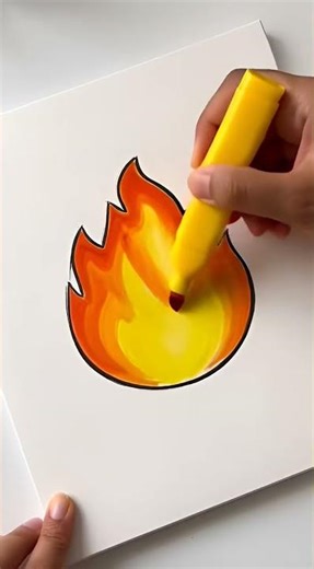 Coloring Fire Flame | Hot Marker Gradient #Cute #Drawing #Art #Funny #Trending #ArtLovers #AnimeArt