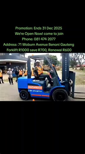 Forklift Training for R1000 at Alika Training College, Benoni