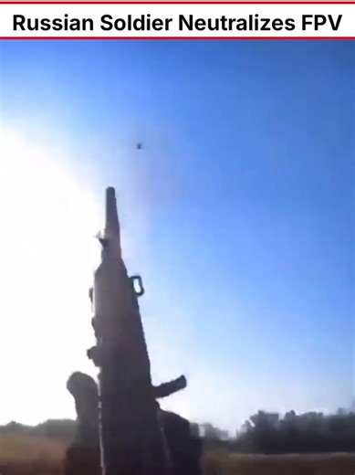 Russian Soldier Neutralizes FPV Drone with Shotgun #shorts