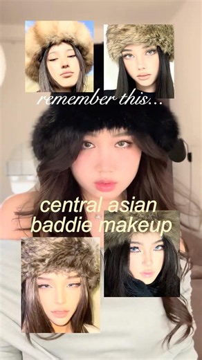I tried Kazah baddie makeup... 🇰🇿🙈 #kazahstan #baddie #asian #makeup #glowup