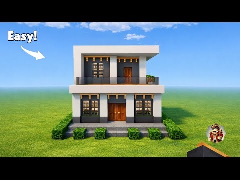 ⚒️How to Build a Modern House Tutorial in Minecraft [Easy Build 🏠]