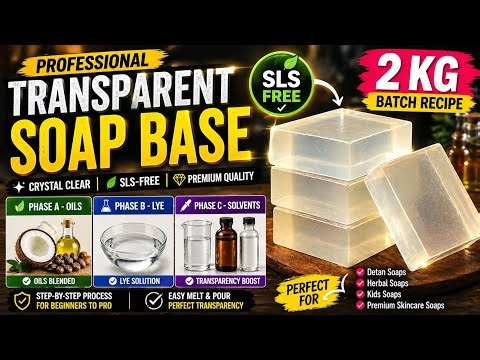 👉 How to Make Transparent Soap Base | Beginner to Pro Guide | 2 KG Recipe + Full Step-by-Step #soap 