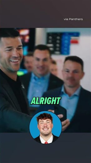 Panthers 1st-rd pick, Monroe Freeling, has a lot of love for the squad 😅 #carolinapanthers