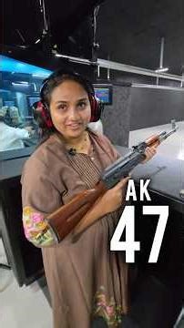 AK47 | M4 Rifles | Telugu Girl Anvitha Vlogs with Guns in Shooting Range