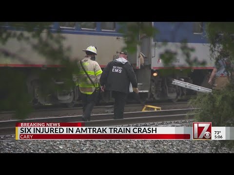 6 hurt in Amtrak train crash in Cary