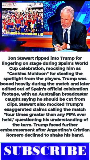 Jon Stewart HAMMERS Trump For Ruining World Cup Moment!