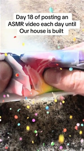 Rainbow butter squishy ASMR video- Sound up!