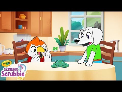 We Made Magic Slime! | Crayola Scribble Scrubbie | Funny Cartoons for Kids