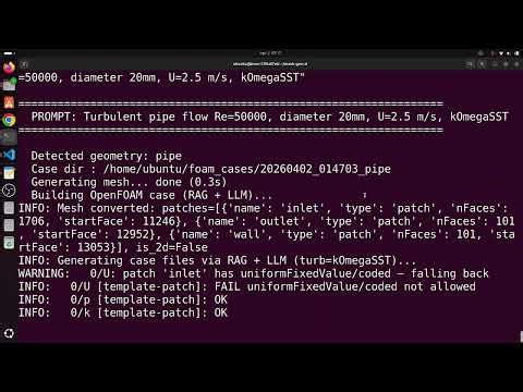 FoamAgent - OpenFoam end to end Simulating AI agent from prompt
