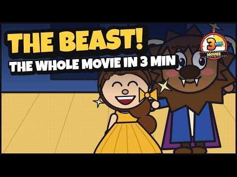 Beauty and the Beast in 3 Minutes | The Whole Movie, Animated