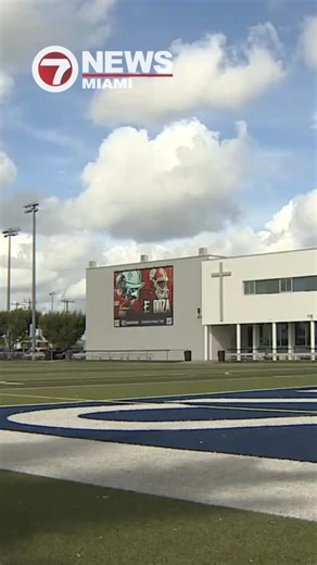 WSVN 7 News on Instagram: "The Miami Hurricanes and Indiana Hoosiers are one win from the national championship and a local high school is feeling it from both sidelines. Christopher Columbus High unveiled a “School United” banner honoring five players and two coaches with alumni ties to UM and IU ahead of the Jan. 19 matchup, as students and staff celebrate a rare hometown-versus-hometown moment. **Click the link in bio for more info**"