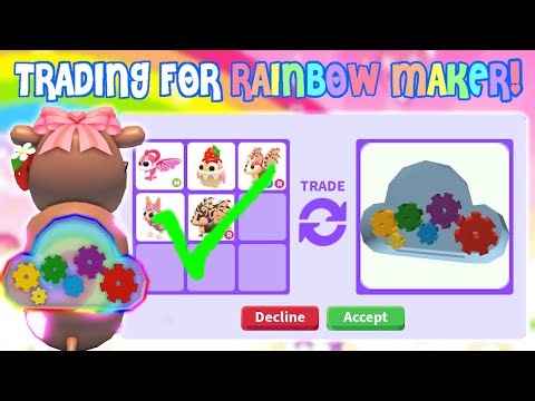 Trading for Rainbow Maker Backpack Pet Wear | Roblox Adopt Me | Riivv3r